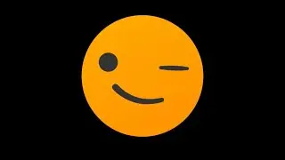 4K Winking Face Emoji animation.  Winking face emoji video