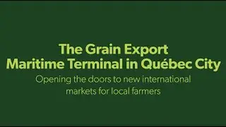 Grain export terminal in Qu&eacute;bec City: Opening the doors to international markets for local farmers