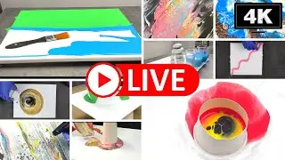Live: ASMR Satisfying Fluid Art | Meet Artsy Live | Fluid Art Acrylic Pouring