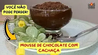 MOUSSE DE CHOCOLATE COM CACHA&Ccedil;A   Cozinha Sem Rodeios