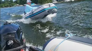 Dinghy Race Intex Mariner 3 With Coleman 2.6 Vs A Newport Vessel Dinghy With A Mercury 2.5