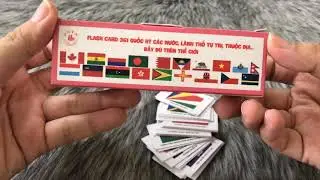 Bộ Flash card 361 lá quốc kỳ của các quốc gia vùng lãnh thổ - SP002399