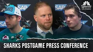 Macklin Celebrini, Philipp Kurashev and team celebrate Sharks' big win over Avs | NBC Sports CA