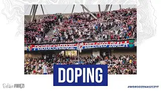 Doping kibiców Podbeskidzia na meczu z Wisłą Kraków