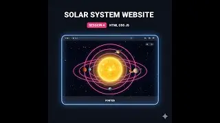 Solar System Website &ndash; Session 4 | How To Create Navbar, Footer and Home |Using HTML CSS JavaScript