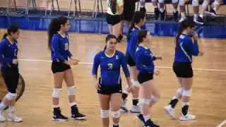9th Grade Volleyball: Eastwood (blue) vs Bel Air (red) 2019
