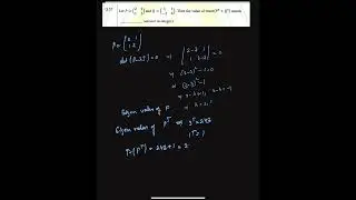Trace of Matrix Powers Using Eigenvalues | GATE ST 2025 | Problem-57 | RitwikMath