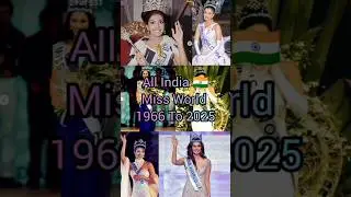 India Miss World 1966 To 2025 💗 #viralvideo #shorts #missworld #indianactres 💕💕