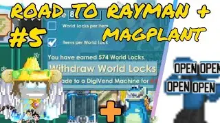 HARVESTING 11,034 OPEN SIGN TREES + PROFIT | ROAD TO RAYMAN + MAGPLANT | GROWTOPIA