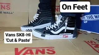 ON FEET VANS SK8-Hi 'CUT & PASTE' 'OFF WHITE' Black White / SK8-Hi Cap LX / Deconstructed