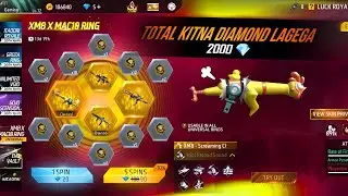 NEW XM8 & MAC10  SKIN 1 SPIN TRICK🔥- TOTAL KITNA DIAMOND LAGEGA | FREE FIRE NEW XM8 RING EVENT