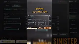 Sinister sensitive setting #pubgmobile #bgmi