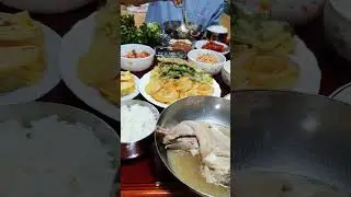 what a korean family dinner looks like #국제커플 #koreandinner
