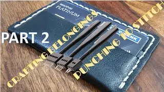 Part 2 Pattern Making & cutting for leather card holder. Beginner version with basic hand tools.