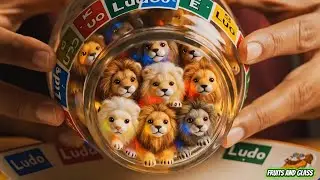 ASMR Ludo Magic Glass Jar | Satisfying Miniature Cute Animals Spill