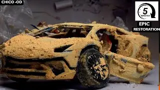 Abandoned Rusty Lamborghini Restoration | Sped-Up Build