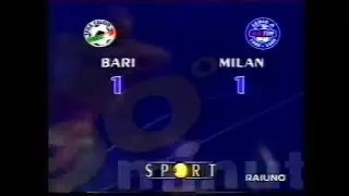 1999-00 (3a - 18-09-1999) Bari-Milan 1-1 [Osmanovsky,Serginho] Servizio 90°Minuto Rai1