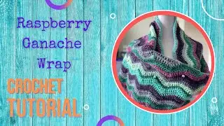 Raspberry Ganache Crochet Wrap with Decorative Beads