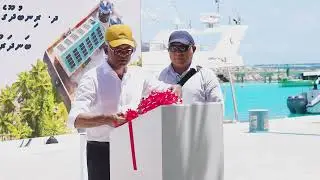 The President inaugurates completion of multiple developmental projects on Dh.Rinbundhoo Island