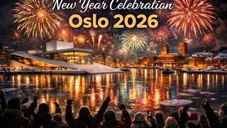 Oslo New Year Night 2026 🎇 | Stunning Fireworks Celebration