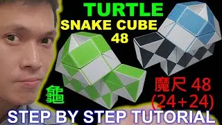 (Turtle Tortoise) Snake Cube 48 Rubik's Twist Snake Puzzle 48 魔尺 48段 龜
