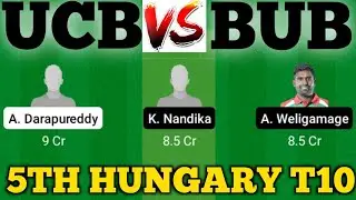 UCB vs BUB || BUB Vs UCB Prediction || UCS BUB 5TH ECS T10 HUNGARY MATCH