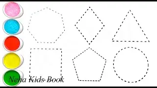 Shapes drawing for kids,Learn 2d shapes,colors for toddlers|Preschool Learning,Educational video,249