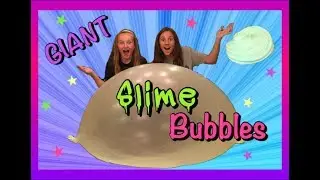 Making GIANT SLIME BUBBLES with FLUFFY SLIME!!