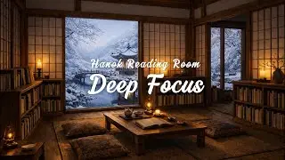 Quiet Reading Music in a Korean Hanok | Deep Focus &bull; No Vocals &bull; Late Winter Night