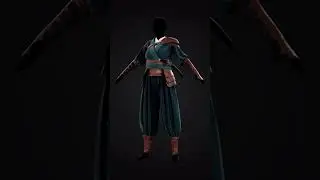 Samurai Woman Outfit / Marvelous Designer - Clo3d Project + OBJ , FBX (Low Poly)
