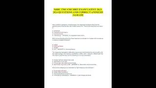 Nbrc Tmc Crt Rrt Exam Latest Questions And Correct Answers Grade A