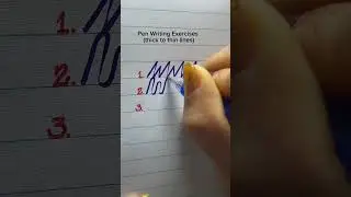 Pen Writing Exercises (thick to thin lines) #handwriting #calligraphy #shorts #fypシ゚