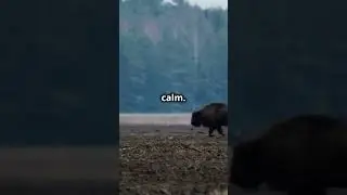 Spotting BISON ATTACKS #facts #usa #animalintelligence
