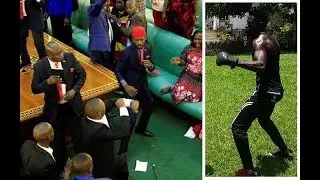 Robert Kyagulanyi Ssentamu aka Bobi Wine shows his might in a brawl in the Ugandan parliament