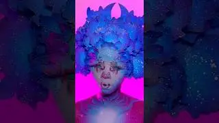 Northern lights inspired makeup look 🌌💙💜