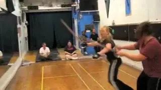 Bernadett York and Patty Robinson - Double Cutlass Fight