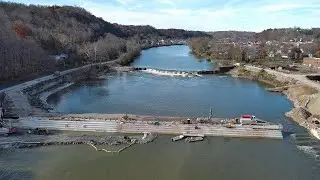 Muskingum River. Catfish Stripers. Swimming in the River AGAIN, searching the Bottom