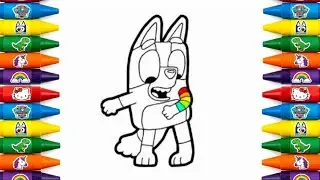 How to Draw Bluey | Easy Cartoon Drawing for Kids 💙🎨