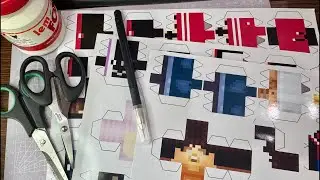 Papercraft Minecraft action figures