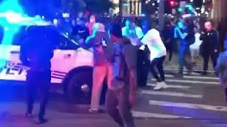Downtown Detroit protest