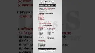 राजस्थान में खनिज / Rajasthan mein khanij #minerals #mining #rajasthangk #rajasthanmarble #gk #viral