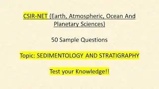 CSIRNET geology sample questions on sedimentology and stratigraphy #csirnet #explanation