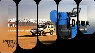 Heavy Duty Metal 12V DC Tire Inflator Air Compressor Pump, 72L/Min, 150 PSI with Adapter for Car