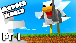 i made a modded minecraft survival world!!! pt 1