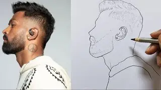 How to Draw Hardik Pandya / Easy Drawing of Hardik Pandya