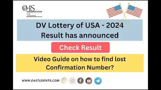 How to Check Result of DV Lottery 2024? and How to Find Lost Confirmation Number?