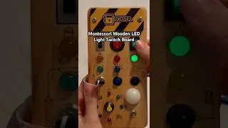 Montessori Wooden LED Light Switch Board for Toddlers #parenting #toddlerlearning #montessori