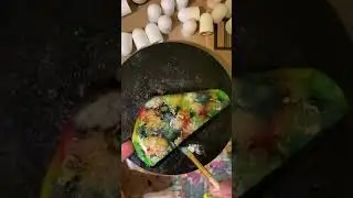 Northern light rocks with alcohol ink and glitter