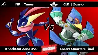 KnockOut Zone #90 - SSBU Losers Quarters Final - Yanos (Greninja) vs Zassio (Falco)