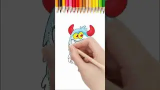 Drawing green worm monster #shots